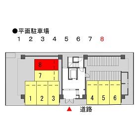 YGM箱崎駅前Ⅰの駐車配置図