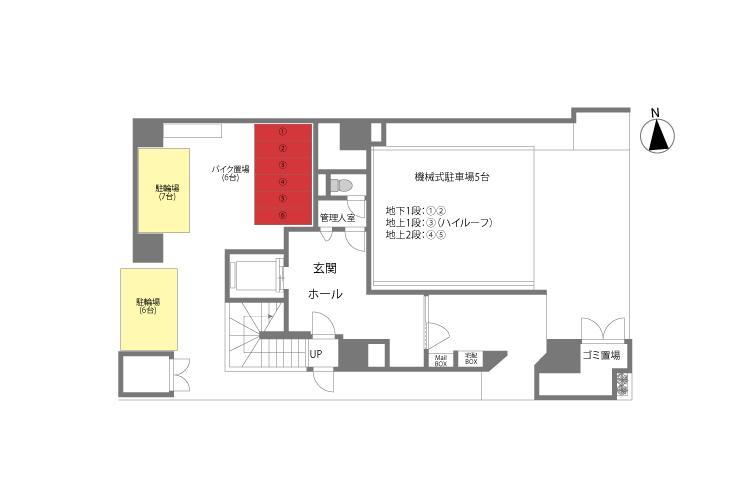 アルティザ博多駅前の駐車配置図