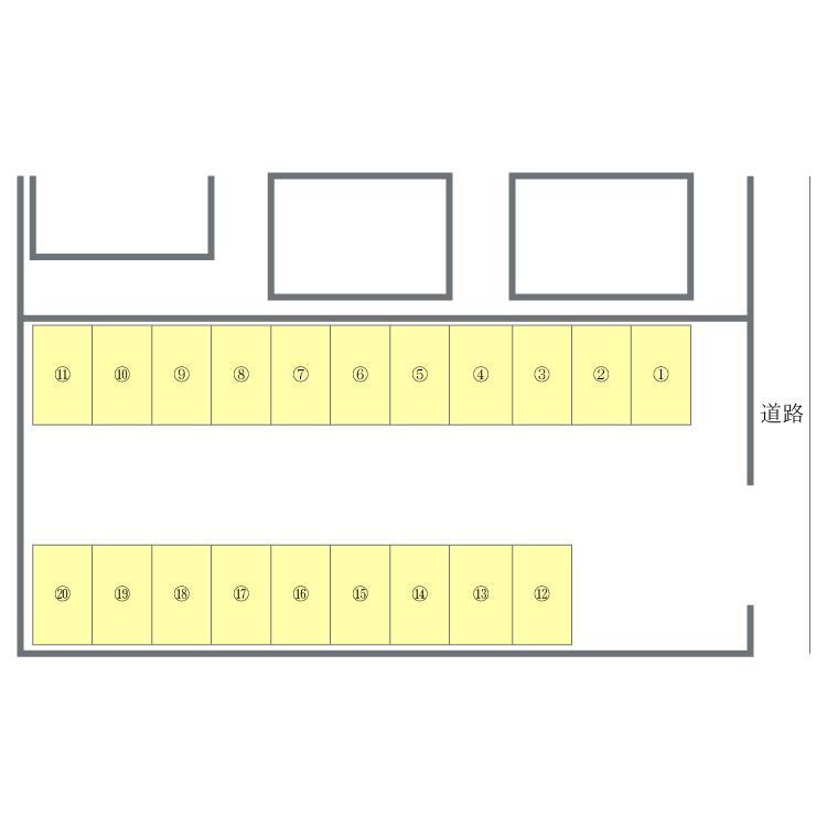 道田駐車場の駐車配置図