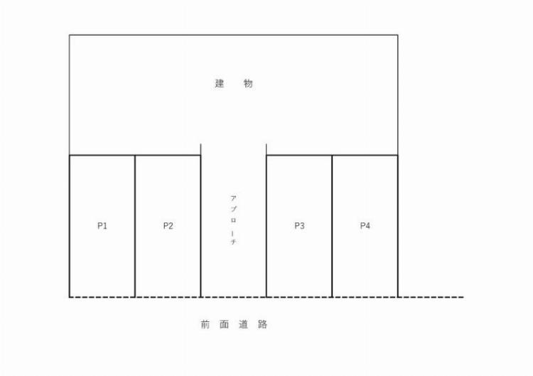 カーサ野間の駐車配置図