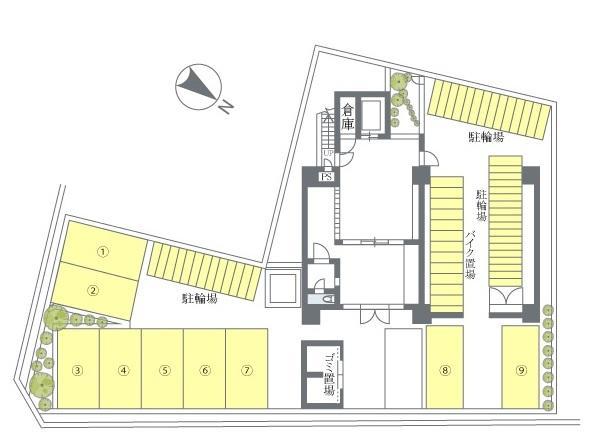 タワーズ高砂の駐車配置図