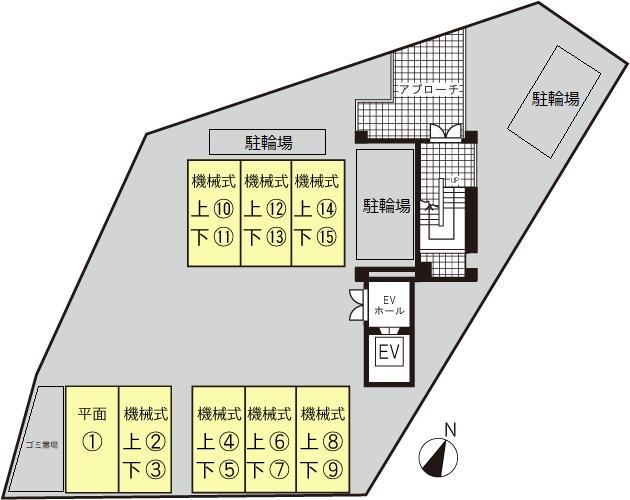 アバンダント21の駐車配置図