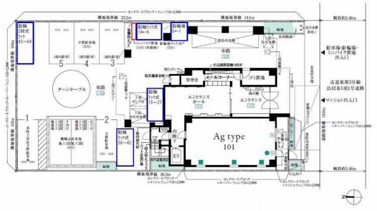 Weave Place KunitachiⅡの駐車配置図