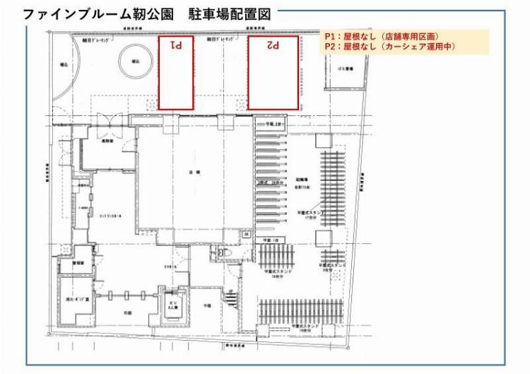 ファインブルーム靱公園の駐車配置図