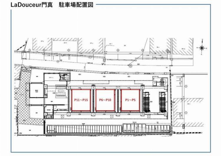 La Douceur門真の駐車配置図
