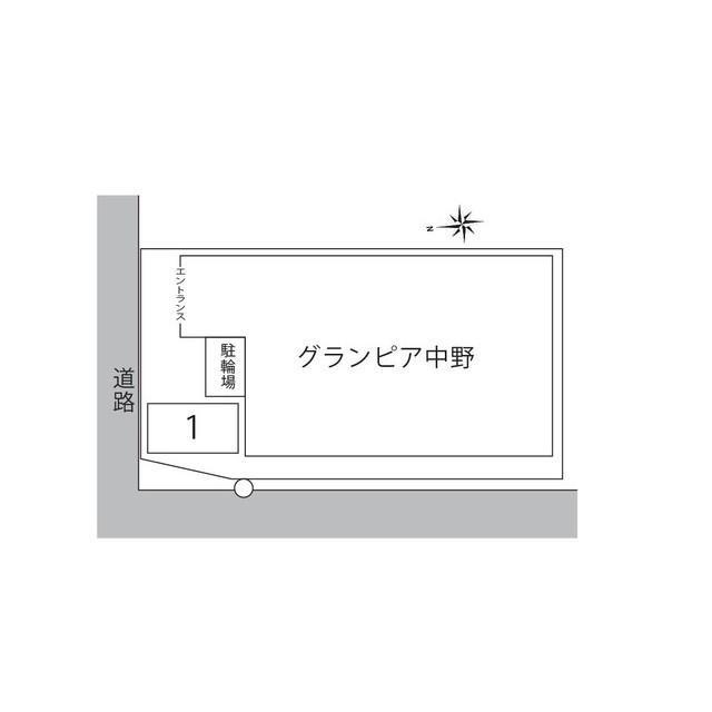グランピア中野駐車場の駐車配置図